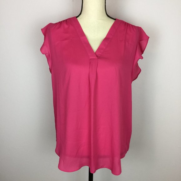 Chaus New York Tops - New!! Chaus New York Blouse Flutter Sleeve V-Neck